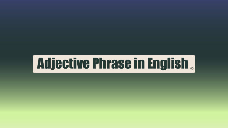 Poster for topic Adjective Phrase in English