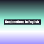 Poster for Conjunctions in English