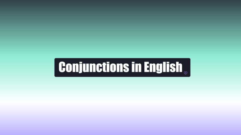 Poster for Conjunctions in English