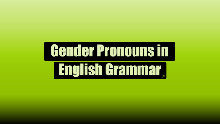 Poster for Gender Pronouns in English