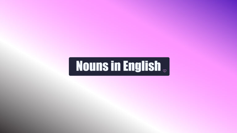 Poster for Nouns in English