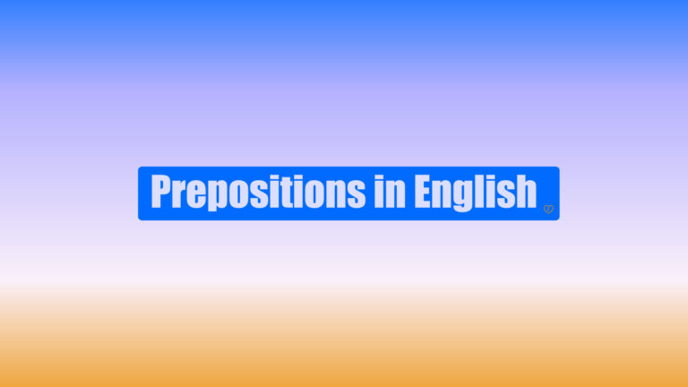 Poster for Prepositions in English