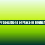 Poster for Prepositions of Place in English